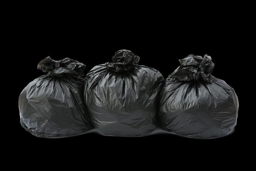 Professional team conducting garage clearance